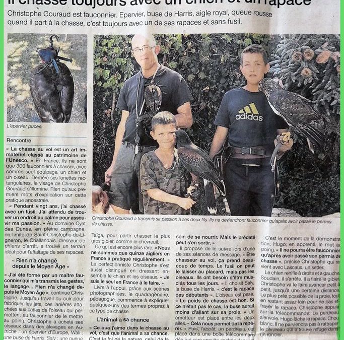 Article Ouest France sur la chasse au vol | Le Chasseur ...