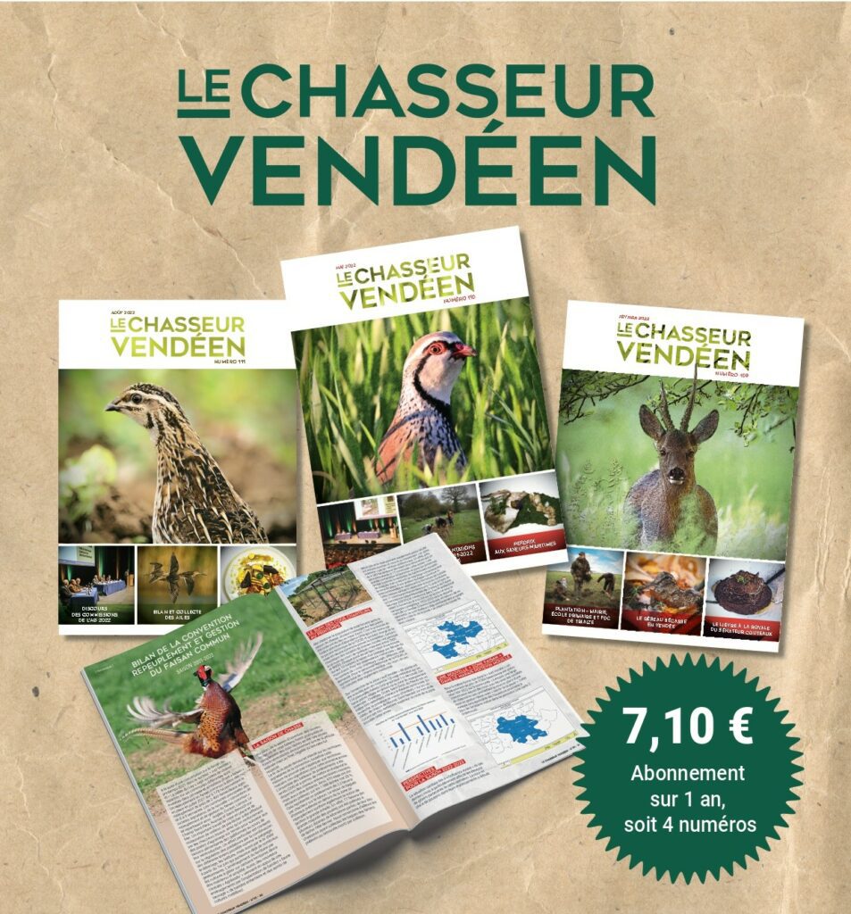 La revue le Chasseur Vendéen et ses derniers numéros.